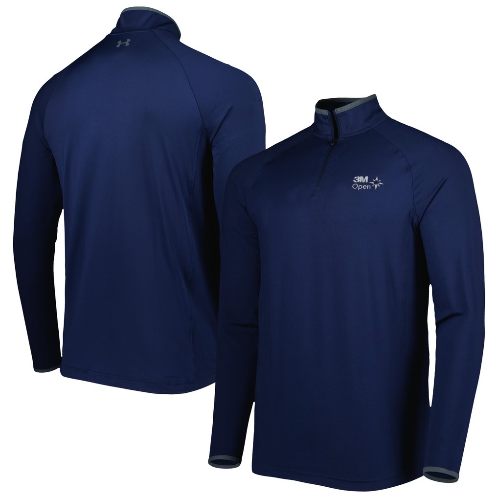 3M Open Under Armour T2 Green Raglan Quarter-Zip Jacket - Navy