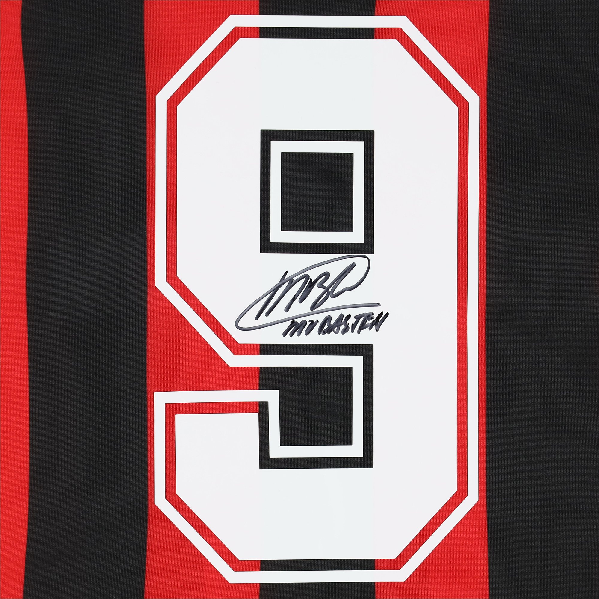 Marco Van Basten AC Milan Icons Shop Limited Autographed Home Jersey