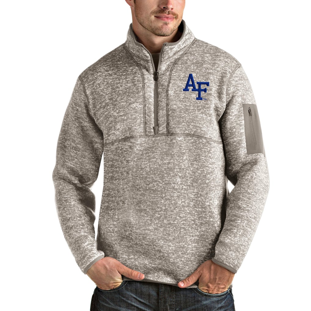 Air Force Falcons Antigua Fortune Half-Zip Pullover Jacket - Oatmeal