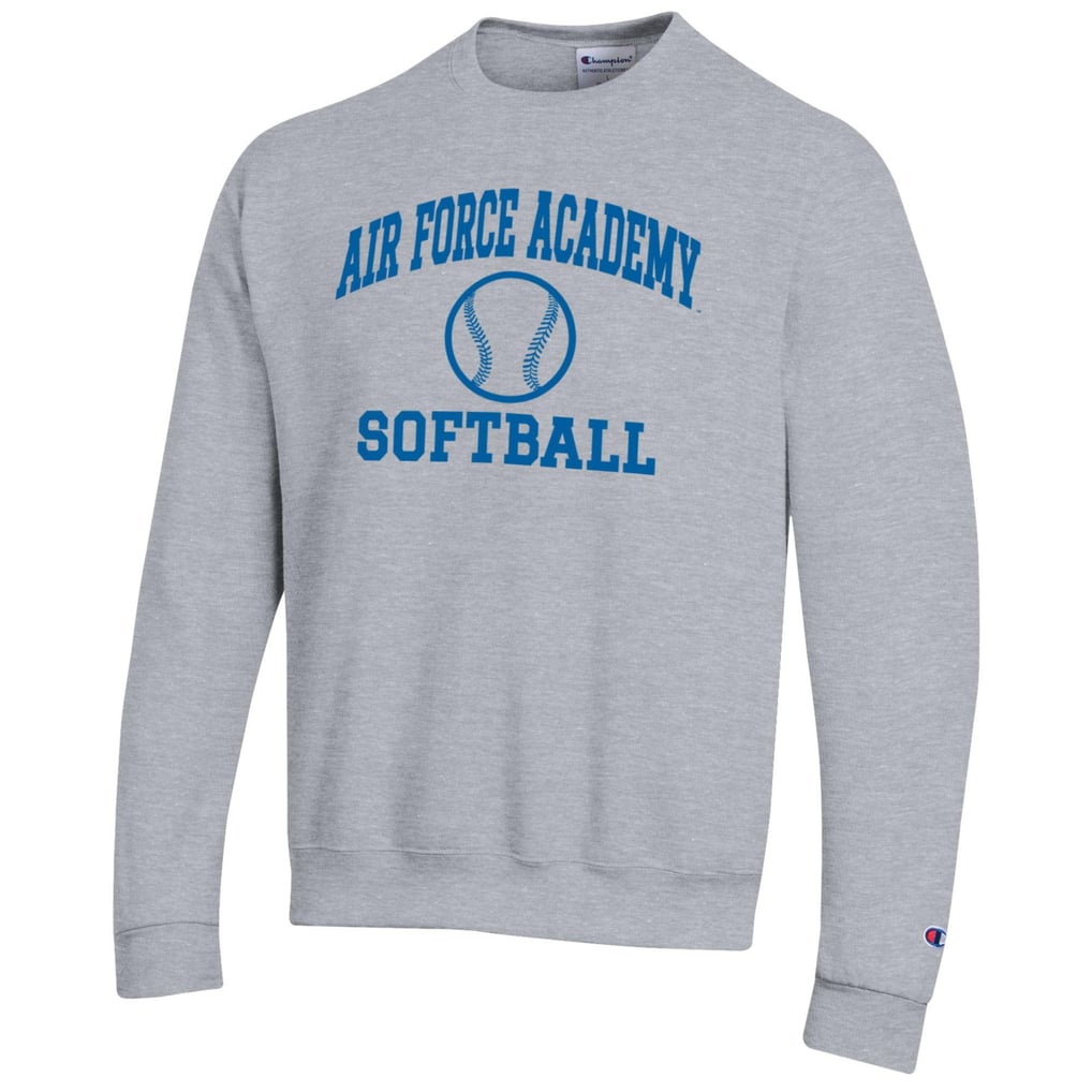 Air Force Falcons Champion Softball Icon Crewneck Pullover Sweatshirt - Gray