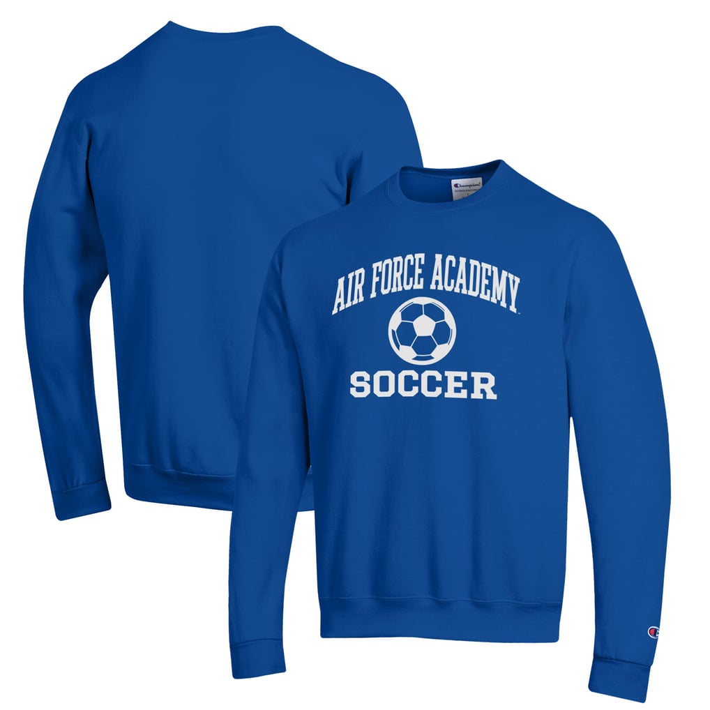 Air Force Falcons Champion Soccer Icon Powerblend Pullover Sweatshirt - Royal