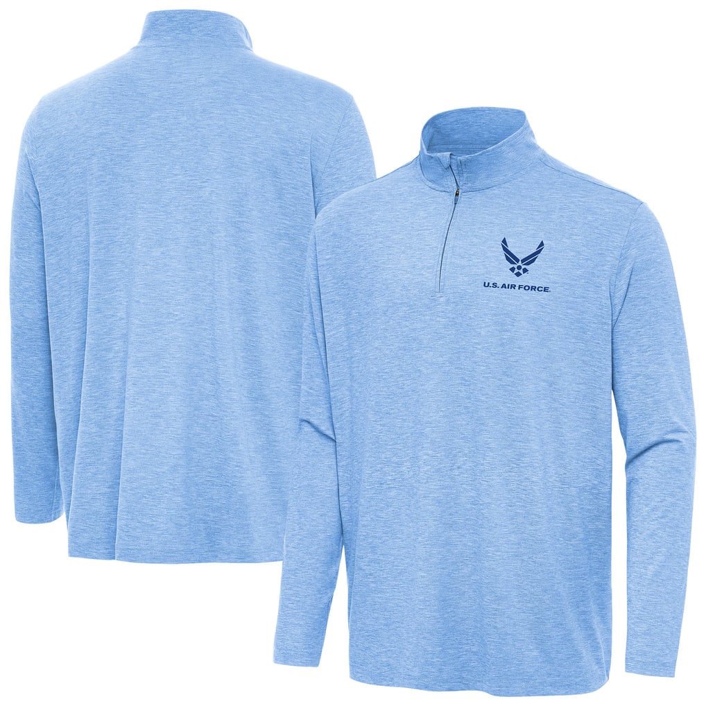 Air Force Antigua Hunk Quarter-Zip Pullover - Heather Powder Blue