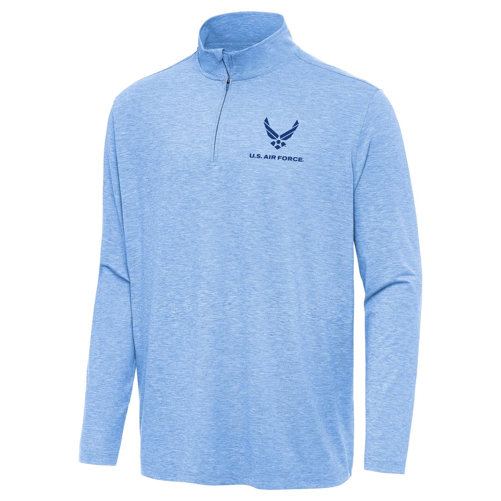 Air Force Antigua Hunk Quarter-Zip Pullover - Heather Powder Blue