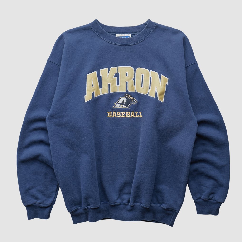 Akron Zips Hanes 2000s Pullover Sweatshirt - Navy - S by Fanatics Real Vintage