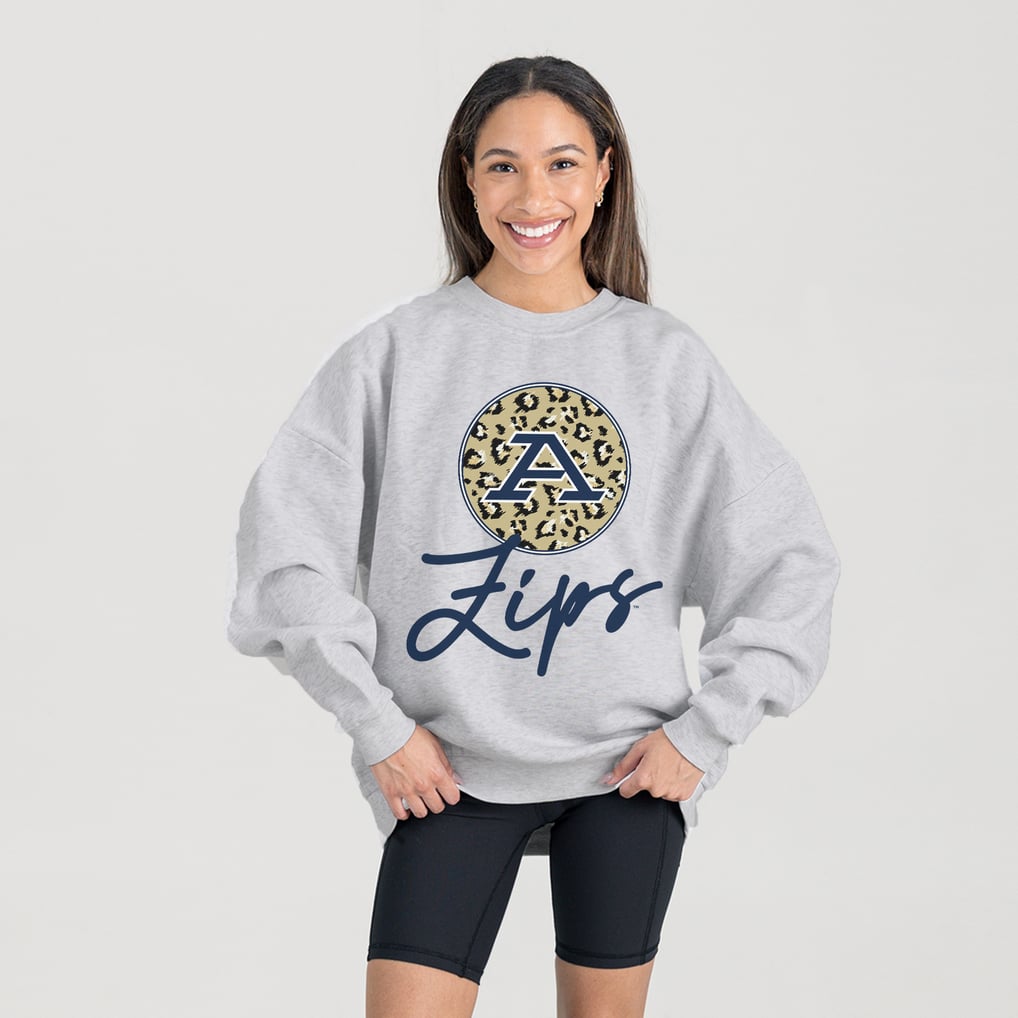 Akron Zips Gameday Couture Women's Premium Fleece Pullover Sweatshirt - Ash