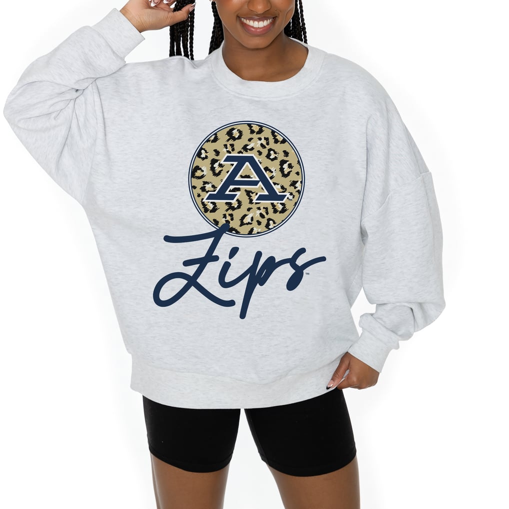 Akron Zips Gameday Couture Women's Premium Fleece Pullover Sweatshirt - Ash