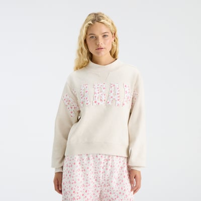 LoveShackFancy Alabama Crimson Tide Women's Mockneck Sweatshirt - Cream