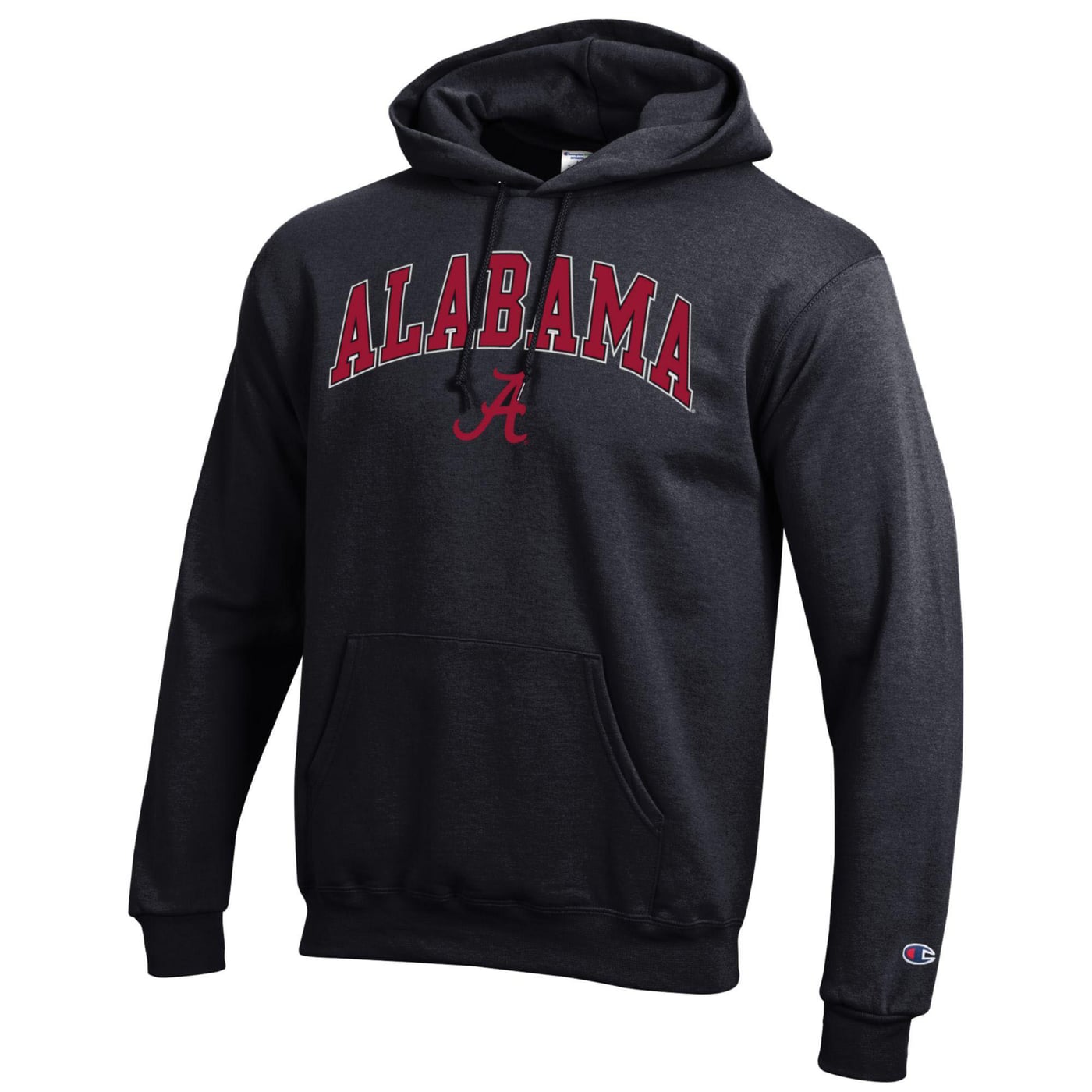 Men's Champion Black Alabama Crimson Tide Arch Over Logo Pullover Hoodie