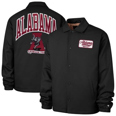 Alabama Crimson Tide '47 Retread Full-Snap Coaches Jacket - Black