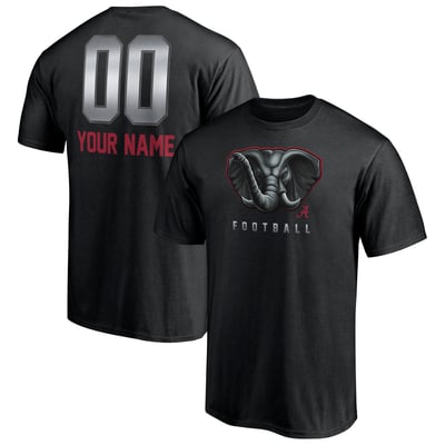 Alabama Crimson Tide Personalized Any Name & Number Midnight Mascot T-Shirt - Black