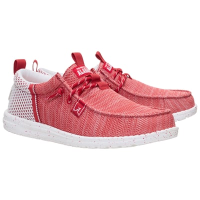 Alabama Crimson Tide Hey Dude Wally Stretch Sox Shoes - Crimson