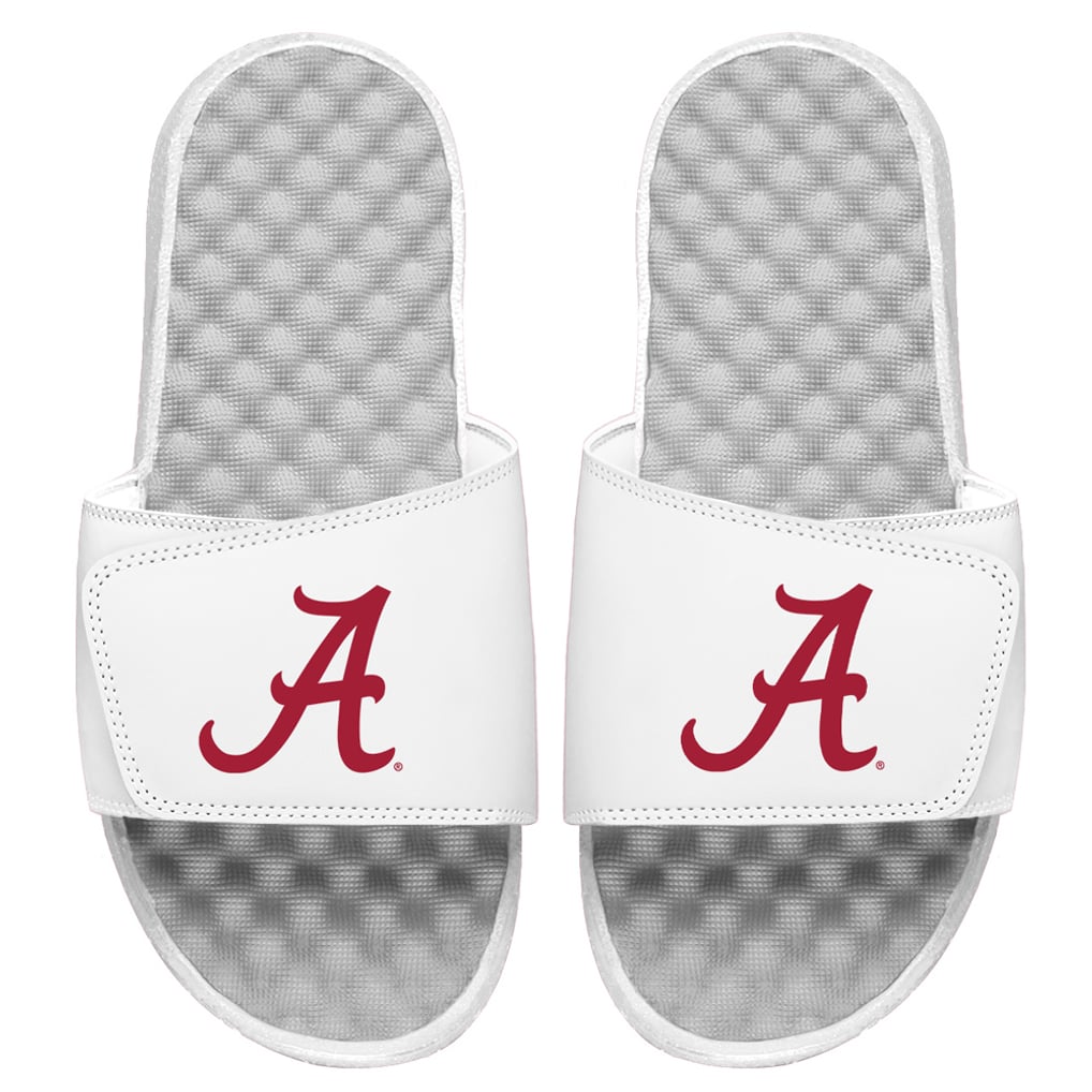 Alabama Crimson Tide ISlide Script Logo Slide Sandals - White