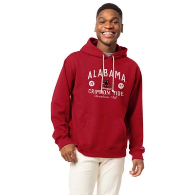 Alabama Crimson Tide League Collegiate Wear Bendy Arch Essential 2.0 Pullover Hoodie  - Crimson
