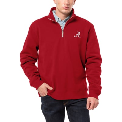 Alabama Crimson Tide League Collegiate Wear  Essentials 2.0 Fleece Quarter-Zip Jacket - Crimson