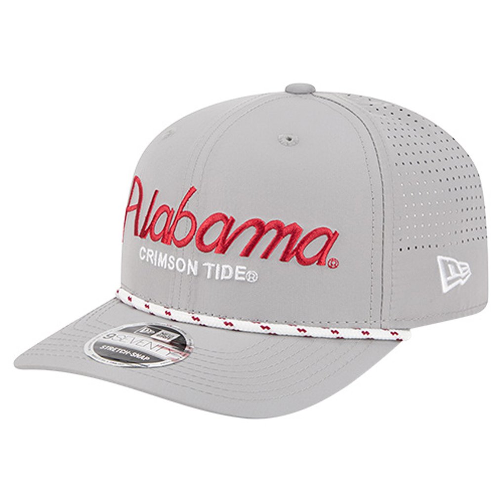 Alabama Crimson Tide New Era Script Performance Rope 9SEVENTY Adjustable Hat - Grey