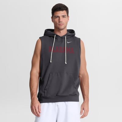  Alabama Crimson Tide Nike 2026 Sideline Sleeveless Dri-FIT Hoodie - Anthracite