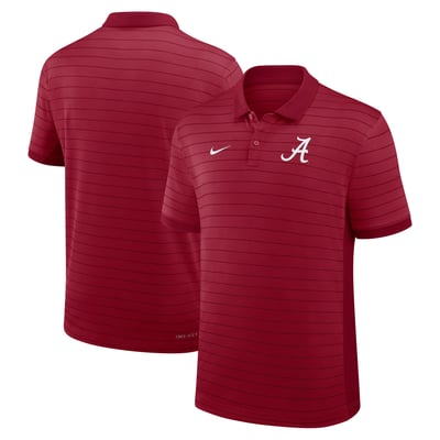 Alabama Crimson Tide Nike 2026 Early Season Coaches Sideline Victory Stripe Dri-FIT Polo - Crimson