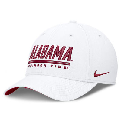 Alabama Crimson Tide Nike Game Day Rise Swooshflex Hat - White