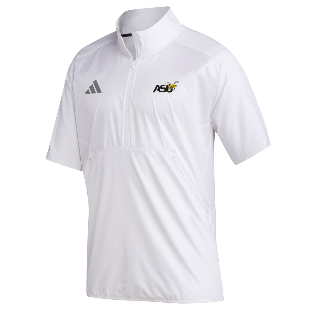 Alabama State Hornets adidas Sideline Short Sleeve Quarter-Zip Pullover Top - White