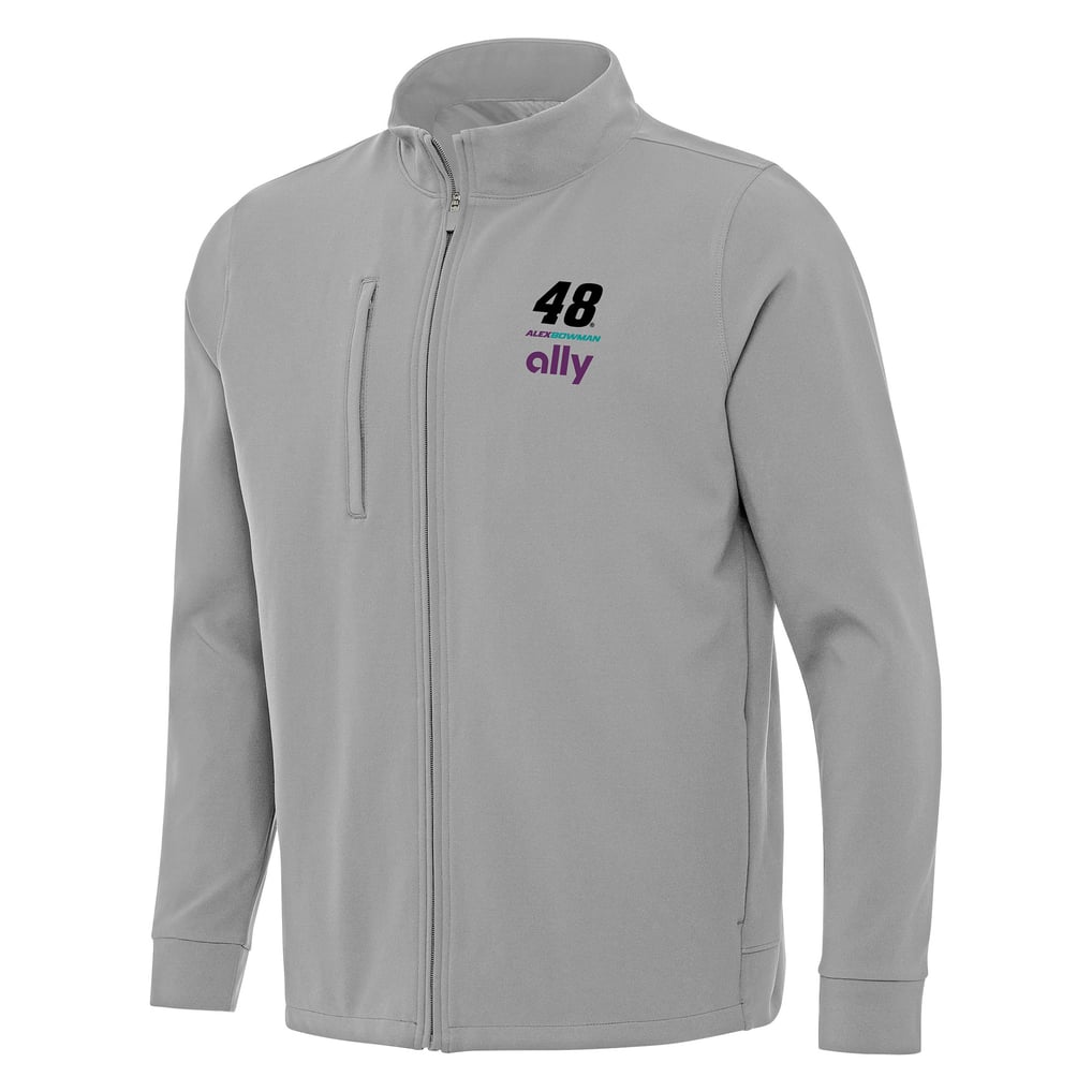 Alex Bowman Antigua Regard Full-Zip Jacket - Gray