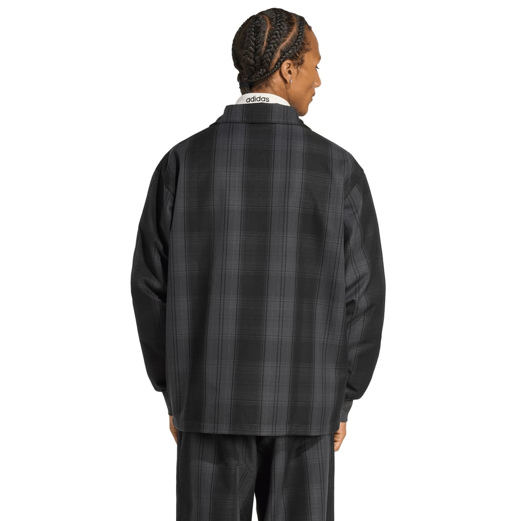 All Blacks adidas Plaid Firebird Full-Zip Jacket - Black