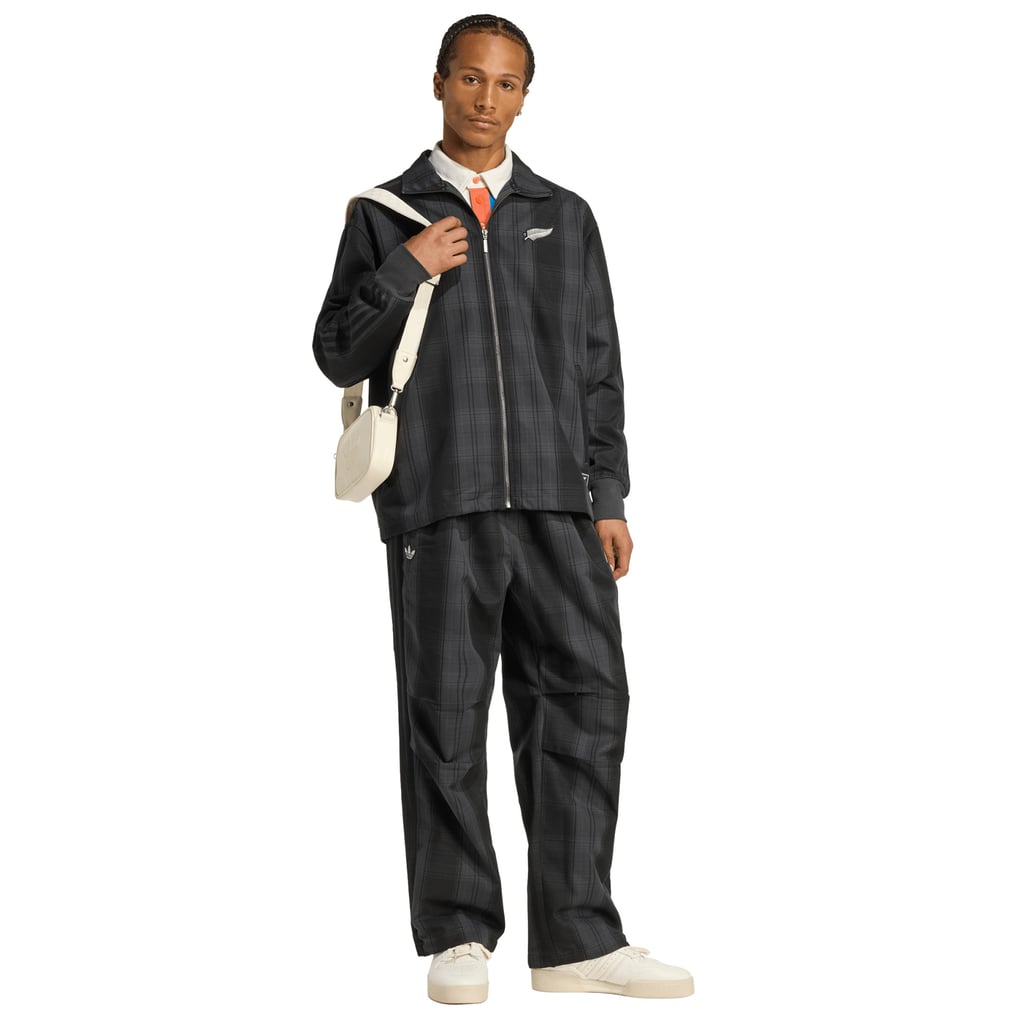 All Blacks adidas Plaid Firebird Full-Zip Jacket - Black