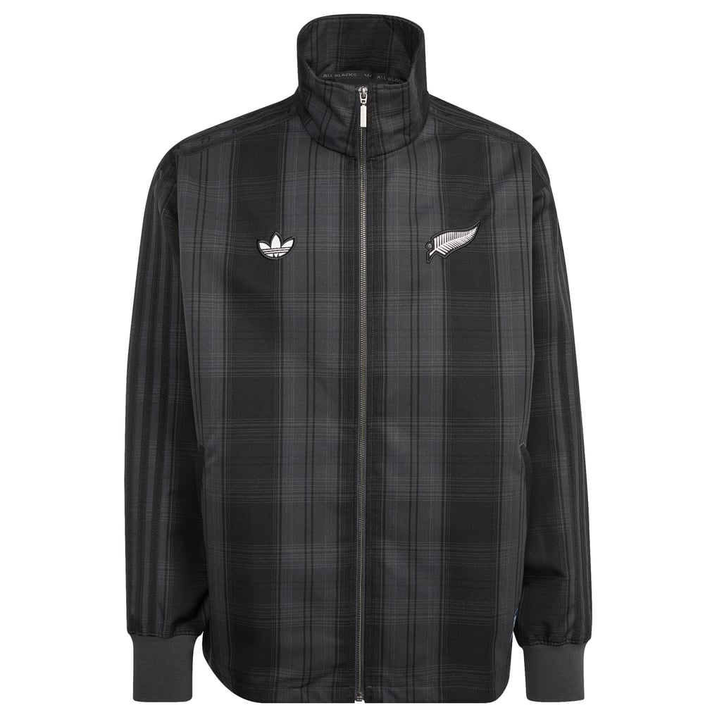 All Blacks adidas Plaid Firebird Full-Zip Jacket - Black