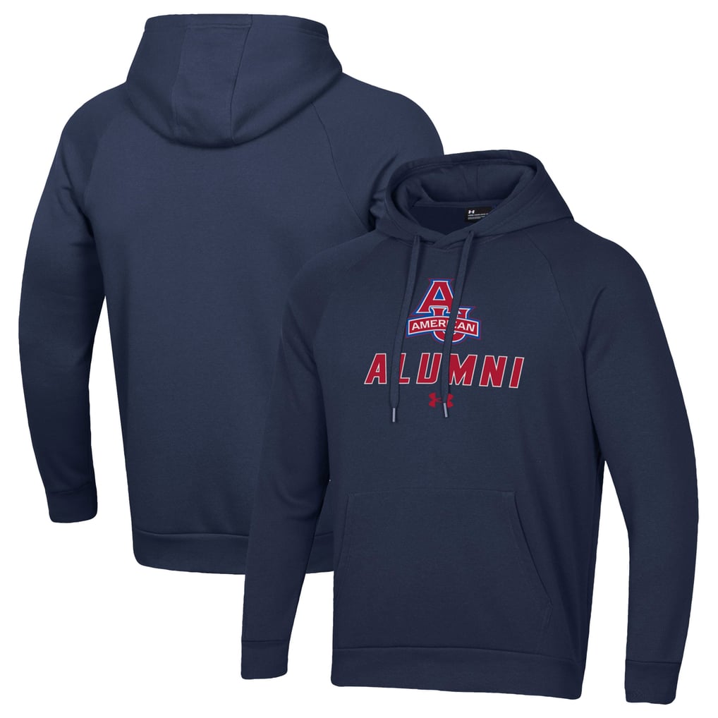 American University Eagles Under Armour Alumni Rival Fleece Pullover Hoodie - Navy