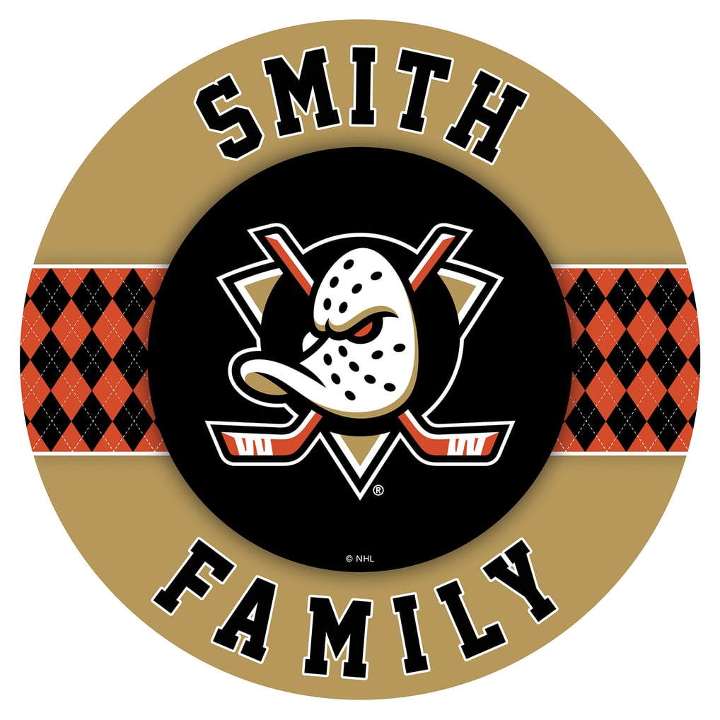 Anaheim Ducks 4" Personalized Circular Coasters 4-Pack Set
