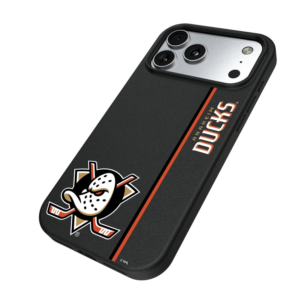 Anaheim Ducks Keyscaper Sidebar Magnetic iPhone Case - Black