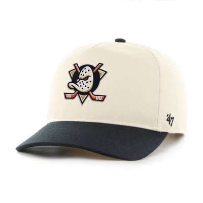 Anaheim Ducks '47 Logo Hitch Adjustable Hat - Cream/Black