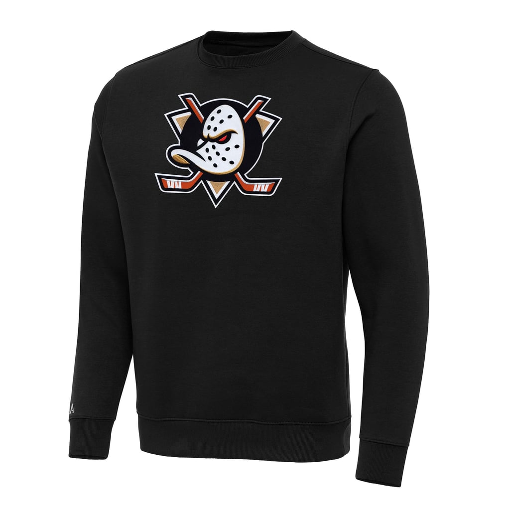 Anaheim Ducks Antigua Big & Tall Victory Pullover Sweatshirt - Black