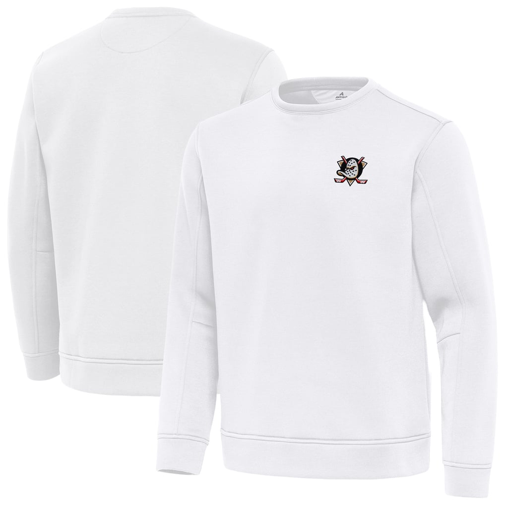 Anaheim Ducks Antigua Relevant Lightweight Pullover Sweatshirt - White