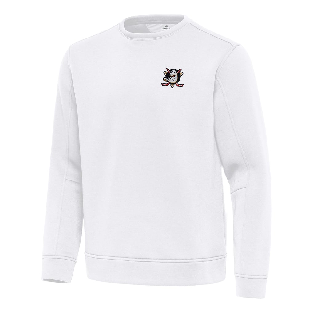 Anaheim Ducks Antigua Relevant Lightweight Pullover Sweatshirt - White