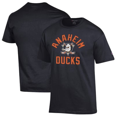  Anaheim Ducks Champion Primary Logo Jersey T-Shirt - Black