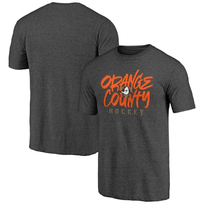  Anaheim Ducks Shoot to Score Tri-Blend T-Shirt - Charcoal