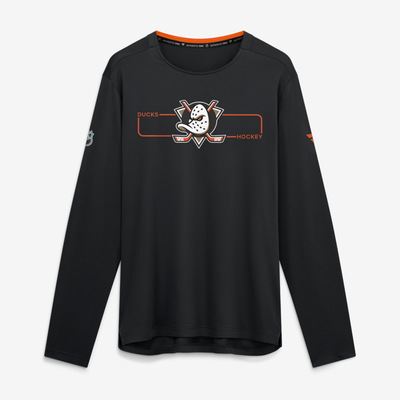 Anaheim Ducks Fanatics Authentic Pro Rink Tech Long Sleeve T-Shirt - Black