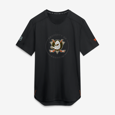 Anaheim Ducks Fanatics Authentic Pro Train Performance T-Shirt - Black