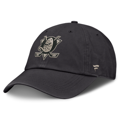 Anaheim Ducks Fanatics Road Phantom Washed Adjustable Hat - Charcoal