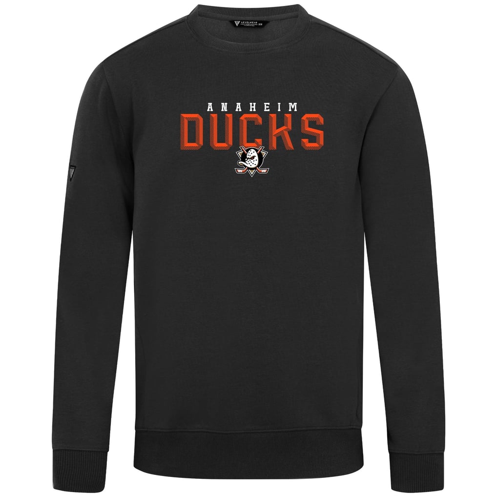 Anaheim Ducks Levelwear Zane Carve Pullover Sweatshirt - Black