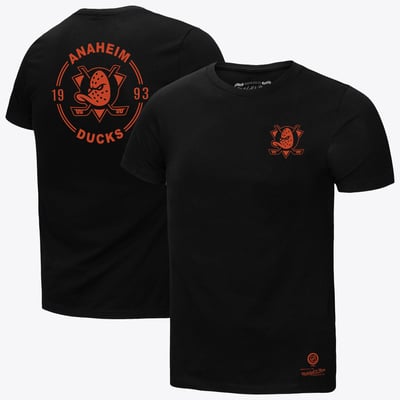 Anaheim Ducks Mitchell & Ness Core Penalty Box 3.0 T-Shirt - Black