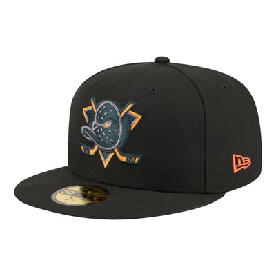 Anaheim Ducks New Era Color Pop 59FIFTY Fitted Hat - Black
