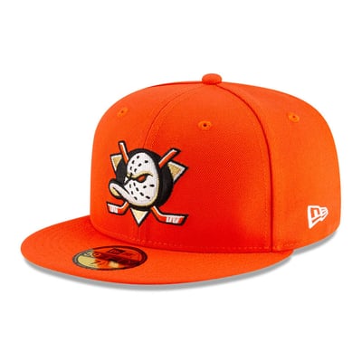  Anaheim Ducks New Era Core 59FIFTY Fitted Hat - Orange