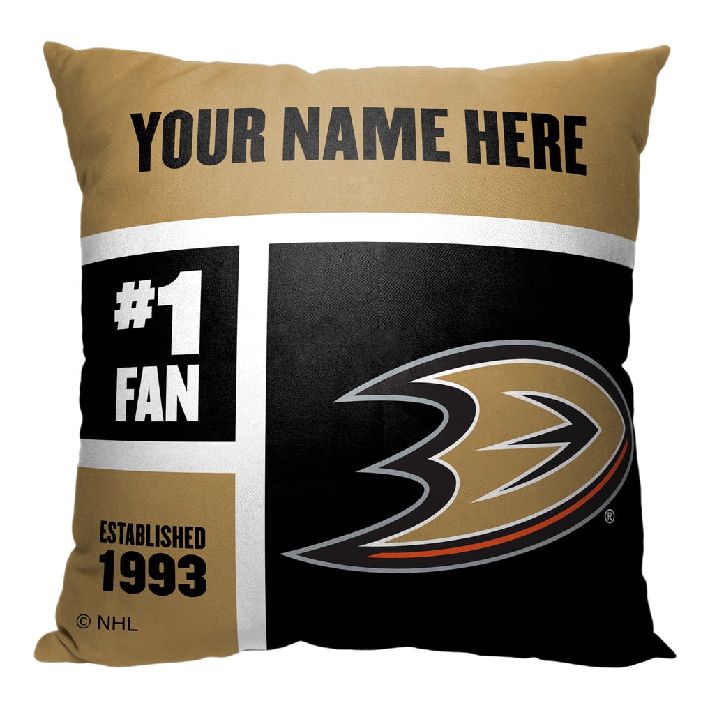 Anaheim Ducks The Northwest Group 18'' x 18'' Personalized Throw Pillow
