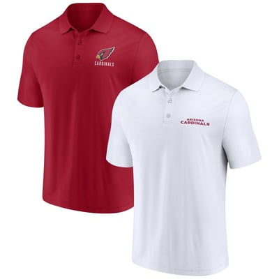 Arizona Cardinals Fanatics Lockup Two-Pack Polo Set - White/Cardinal