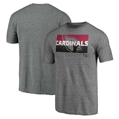  Arizona Cardinals Square Off Tri-Blend T-Shirt - Heather Gray