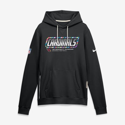 Arizona Cardinals Nike 2026 NFL Crucial Catch Sideline Standard Issue Dri-FIT Pullover Hoodie - Black