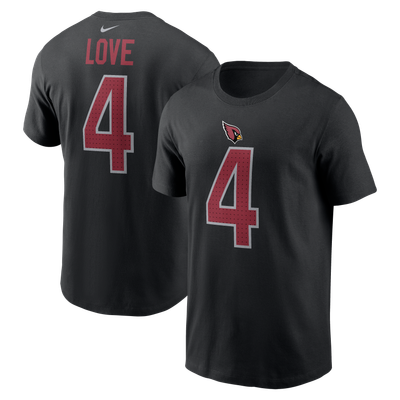 Jeremiyah Love Arizona Cardinals Nike Name & Number T-Shirt - Black