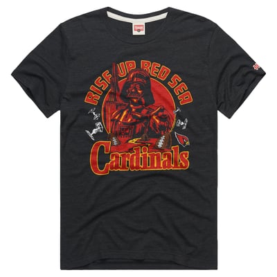 Arizona Cardinals Homage Unisex Star Wars x NFL Tri-Blend T-Shirt - Charcoal