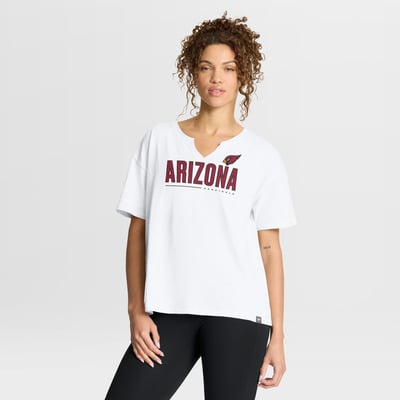 Arizona Cardinals Fanatics Women's Redzone Slub Boxy T-Shirt - White